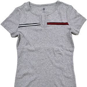 Tommy Hilfiger Grey Split V-Neck